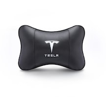 Tesla Logolu Siyah Oto Boyun Yastığı
