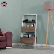 Pasifichome Low Oyuncak Montessori Raflı Kitaplık&Oyuncak Dolabı Koyu Meşe