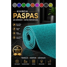 Abktrk-120x100 Kıvırcık Paspas Tüm Ölçüler Kaymaz Taban Halı Yolluk Kapı Önü Paspası Turkuaz