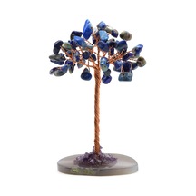 Lapis Lazuli Doğal Taş Tel Sarmalı Ağaç - Dt-3331