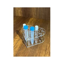 18'li Deney Tüpü Standı 16 Mm Deney Tüpü Ve 15 Ml Falkon Uyumlu Şeffaf Tüpler Görsel Amaçlı Kullanılmıştır