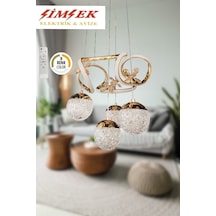 Led Avize 45-50m2 Alanı Aydınlarıt Modern Tasarım Altın