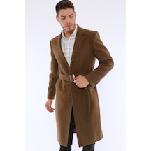 Plt8400 Dewberry Erkek Palto-Camel-Camel Koyu Camel