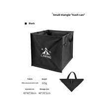 Yunboo Kamp Malzemesi Dışarıda Kullanıma Uygun Katlanabilir Triangular Çöp Kutusu Büyük Kapasiteli Çok Amaçlı Depolama Çanta Siyah Siyah