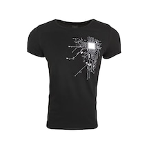 Siyah Dijital Baskılı T-Shırt-Siyah (416587540) Siyah