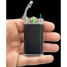 Siyah Düğmeli Pürmüzlü Gazlı Çakmak 109439 Siyah