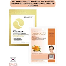 Dermal 3 Katmanlı Gold Göz Maskesi + Besleyici Aynısefa Özlü Kolajen Maskesi 23 G