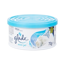 Glade Mini Jel Clean Linen 70g Oda Parfümü - Taze Çamaşır Kokusu 3'li Ekonomik Paket - 3 Adet Tarı Çam