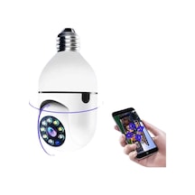 Wifi Güvenlik Kamerası 360 Derece Dönebilen Harekete Duyarlı Gece Görüşlü Ampul 98131040