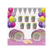 Labubu Doğum Günü Seti 8 Kişilik Parti Malzemeleri Set Pembe Tüm Yaşlar