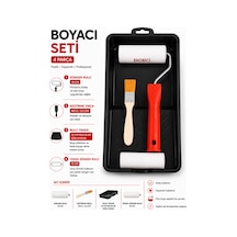 Ehobici Boyacı Seti Sünger Rulo Fırça Seti +1 Yedek Sünger Başlık + Kestirme Fırça No:3