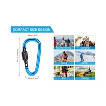 Pazly 10 Adet Çok Amaçlı Kilitli Karabina - Hiking, Kamp, Günlük Kullanım İçin Pratik