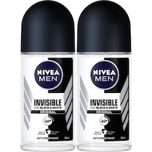 Nivea İnvisible Black&White Power Erkek Roll-On Deodorant 50 ML x 2