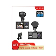 Cmr67 Araç İçi Kamera, 3 Kamera Ön-iç-arka, Wifi, 1080p Full Hd, 2.0 İnç Ips Ekran Bbcmr67