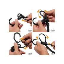 Hightower 4 Adet Siyah Esnek Askı Kayışı - 100 Cm / 40 İnç, Kamp, Çadır, Bisiklet Ve Kamyonlar İçin Diğer