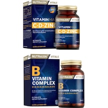 Vitamin Max C Vitamini ,d Vitamini Ve Çinko Takviyesi 60 Tablet + B Vitamin Complex 60 Tablet