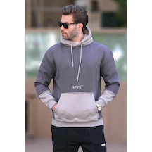 Madmext Füme Kapüşonlu Baskılı Cep Detaylı Erkek Sweatshirt 7083 Füme Madmext Füme Kapüşonlu Baskılı Cep Detaylı Erkek Sweatshirt 7083 Füme