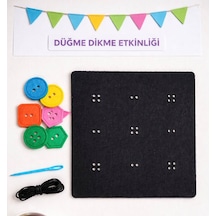 Keçe Düğme Dikiş Seti Eğitici, Zeka Geliştirici, Motor Becerisi