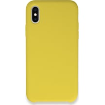 iPhone Uyumlu Xs Max Kılıf Lansman Legant Silikon - Sarı Düz Renkli