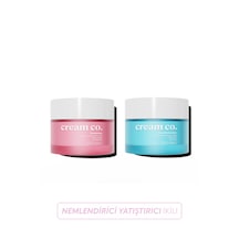 Cream Co. Cilt Tonu Eşitleyici Aydınlatıcı Yatıştırıcı Onarıcı Su Bazlı Nemlendirici Yüz Kremi 2 x 50 ML