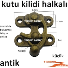 4 Adet Mini Kutu Kilidi Antik Halkalı Klips Küçük Boy Model Eskit