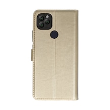 General Mobile Gm 22 Plus Trend S Plus Kapaklı Telefon Kılıf - Gold