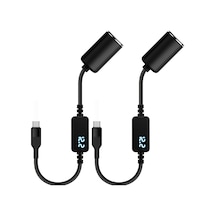 Honeybeeshop 2 Adet Usb C Erkek 12v Sigara Cakmak Adaptoru Hizli 18w Sarj Kompakt Arac Donusturucu Kablosu Dash Cam Led Isiklar Gps Icin