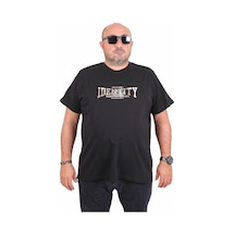 Moc Grande Mocgrande Erkek Büyük Beden Sıfır Yaka Tişört Identity 25189 Sıyah SIYAH