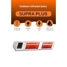 Supra Plus 4000 Watt Gss40p Kumandalı Suya Dayanıklı Elektrikli İnfrared Isıtıcı-beyaz
