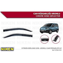 Doblo 2024 2025 2026 Ön İkili Kromlu Cam Rüzgarlığı Araca Özel Niken
