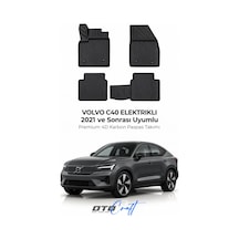 Otocraft Volvo C40 Elektrikli 2021+ Araca Özel 4d Karbon Oto Paspas Havuzlu Tam Set