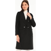 Z6672 Dewberry Kadın  Palto-Siyah