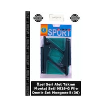 Özel Seri Alet Takımı Montaj Seti 9819-g File Demir Set Mengeneli 36