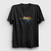 Presmono Unisex Cookie Monster Pink Floyd T-shirt Siyah
