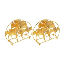 Suntek 2 Adet Demir Doku Tutucu Yaprak Şekli Bar Restoran Altın