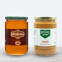 Köyceğiz Balı Çiçek Balı Cam Kavanoz 850 G + Çifte Kavrulmuş Tahin 600 G
