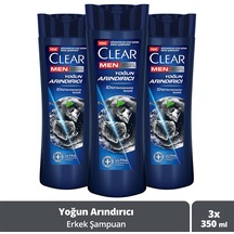 Clear Men Yoğun Arındırıcı Kepeğe Karşı Etkili Şampuan 3 x 350 ML