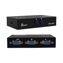 Pm-4263 2 Port Giriş 1 Çıkış Manuel Vga Splitter Toplayıcı Switch 2 Pc 1 Ekran