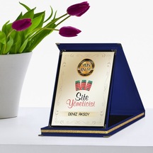 Kişiye Özel Yılın En İyi Site Yöneticisi Lacivert Plaket Ödülü