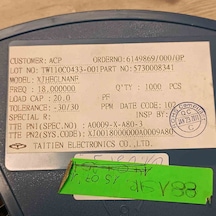 Xj0018000000a0009a80 18mhz Murata Diğer Kristaller 19 Adet