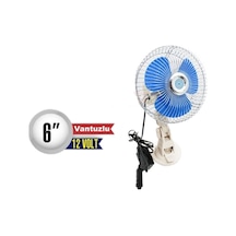 Oto Vantilatör 12V Vantuzlu Araç İçi Soğutucu 6"