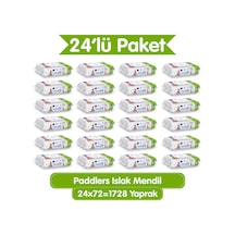 Islak Mendil 1728 Yaprak (24 Paket x 72’li) Koli - Yumuşak Dokulu %0 Paraben