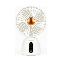 Hepu Hp-f07 Usb Şarjlı Sessiz Masaüstü Mini Fan 360 Derece Ayarlanabilir Gövde Vantilatör