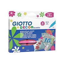 Giotto Keçeli Boya Kalemi Tekstil 6 Renk 494800 Çok Renkli