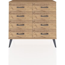 Arges Şifonyer 8 Çekmeceli 88x30x80 Antrasit-çam Çam