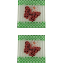 Cam Banyo Gider Kapak Süsü 2 Adet Cam Gider Kapağı 10X10 CM Kele