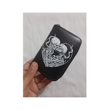 Owlbag Company Owl Bag Gotik Skull And Love Desenli Tasarım Suni Deri Cüzdan Çok Renkli