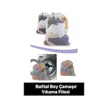Premium Battal Boy Uzun Süre Dayanıklı Perde Ve Çamaşır Yıkama Filesi 60x80 Beyaz