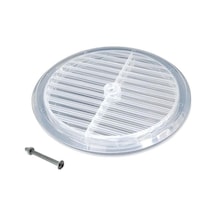 Menfez Yuvarlak Tip Plastik Şeffaf Doğalgaz Cam Menfezi 17.5 Cm Çap