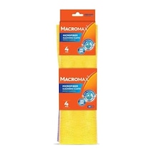 Macro Max Mikrofiber Temizlik Bezi 4'lü Paket, Çok Amaçlı Toz Alma Ve Yüzey Silme Bezi 0